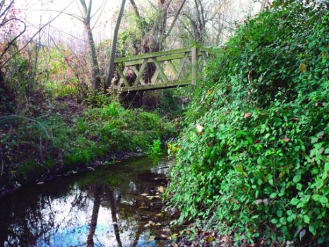 Parque de los Lombacos. Puente sobre el río Queiles